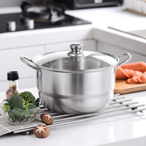 Stainless Steel 1 Layer Steamer Soup Pot