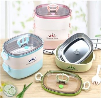 3-lagige Bento Kids Tiffin Lunchbox